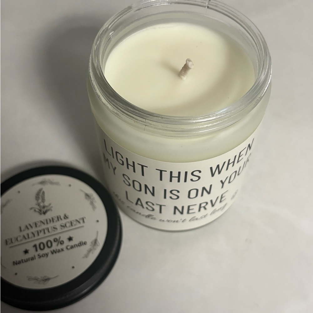 White Scented Candle - Picture 3 of 4